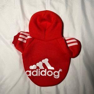 Adidog (Adidas) Red Little Dog Sweater (Extra Small)